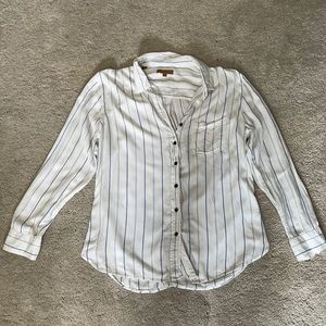 White and blue button down